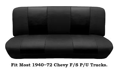 Black Mesh Bench Seat Cover Fit Most 1940~72 Chevy Full Size Trucks Models  • $59
