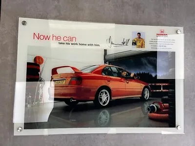 Limited Edition Damon Hill Signed Honda Accord Type-R Print • £59