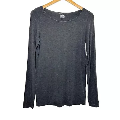 Majestic Paris Neiman Marcus Womens Soft Touch Long-Sleeve Top Sz 4 US Lg Gray • $29.99