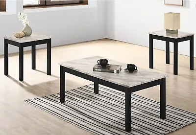 Elegant 3 Piece Coffee Table Set With Faux Marble Top (new!!) • $134.99