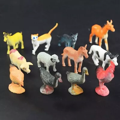 Farm Plastic Animal Figures Farm Yard Play Set Kids Toy Mini • £9.95