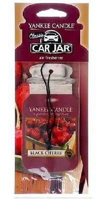 Yankee Candle 2D Car Jar Air Freshener Freshner Fragrance Scent - BLACK CHERRY • £3.25