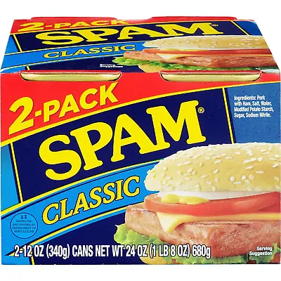 SPAM CLASSIC Twinpack Canned Meat 12 Oz Pack Of 2 • $11.89