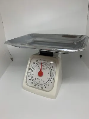 Salter Mechanical Kitchen Scales Vintage Metal Tray • $40