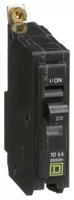 Square D QOB120 1-Pole 20-Amp 120/240V Bolt-On Circuit Breaker • $4.25