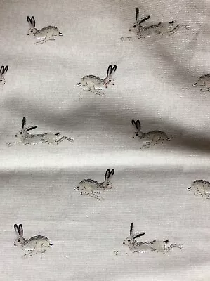 SOPHIE ALLPORT RUN RABBIT HARE COTTON FABRIC 160cm X 20cm CRAFT QUILTING MASKS • £6.99