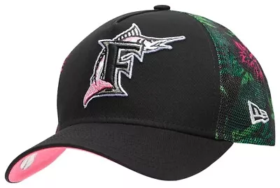 Florida Marlins New Era Hat 9forty Floral Trucker Adjustable Snapback Cap H18 • $34.99