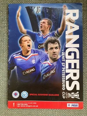 £11.99 • Buy Rangers V Zenit St Petersburg Football Programme UEFA Cup Final 2008 Beamback