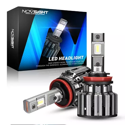 NOVSIGHT H11 H8 H9 H16 LED Headlight Bulbs Conversion Kit Replace Halogen 6000K • $49.99