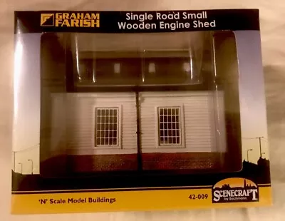 N Scale Graham Farish Single Road Small Wooden Engine Shed NEW! • $8.99