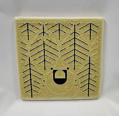 Motawi Tileworks Coniferous Cardinal Tile Art Crafts Yellow 6  X 6  Made In USA • $89.99