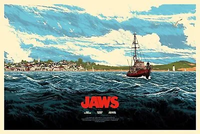 Jaws By Kilian Eng Xx/120 Screen Print Movie Art Poster Mondo Artist • $425