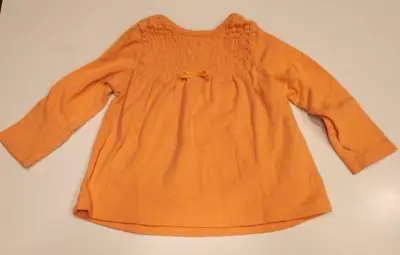 Gymboree Fall For Autumn Orange Smocked Long Sleeved Top Size 3T EUC • $7.99