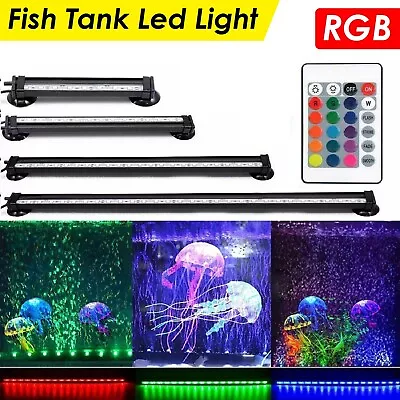 Aquarium Fish Tank Aquarium Light LED Waterproof Full Spectrum Aqua Lamp RGB • $34.99