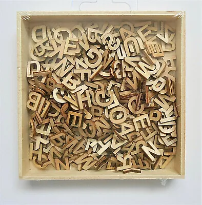 Small Natural Wooden LETTERS Initials Card Making - Approx 190 Pieces • £7.30