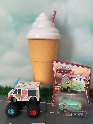 Disney Pixar Cars TOON I-Screamer Monster Truck+ Fillmore Crew37+Icecream Tumblr • $26