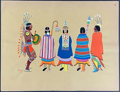 Szwedzicki - Mopope: Squaw Dance - 1929 Kiowa India Art Pochoir • $195