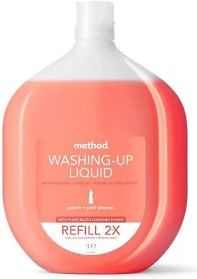 Method Method Refill Washing Up Liquid Peach & Pink Pepper 1L-5 Pack • £26.27