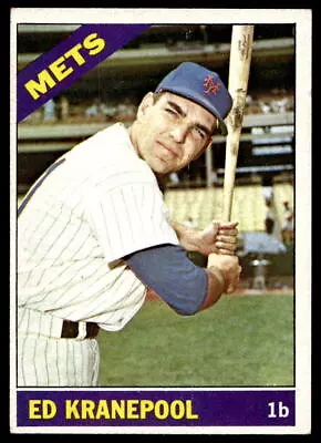 1966 Topps #212 Ed Kranepool New York Mets VG-VGEX Wrinkle SET BREAK! • $1.50