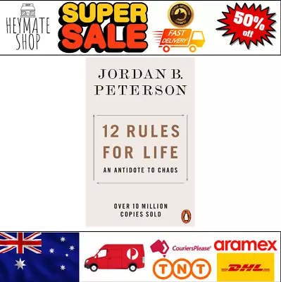 12 Rules For Life: An Antidote To Chaos By Jordan B. Peterson Paperback Book • $17.60