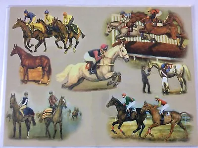 Race Horse Racing Jockey Blank Birthday Card Horse Lover Race Day Quality • £1.95