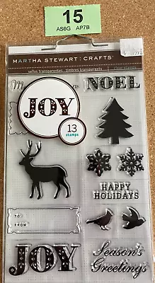 Martha Stewart Clear Stamps JOY.  Christmas Theme • £1.99