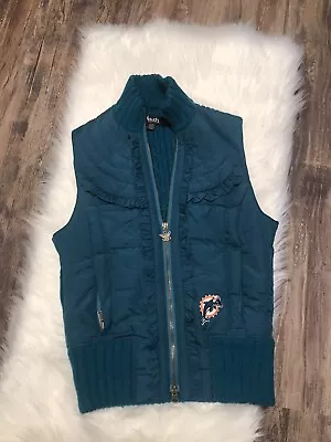 Miami Dolphins Embroidered Sweater Vest Adult Small Vintage C3 • $19.99