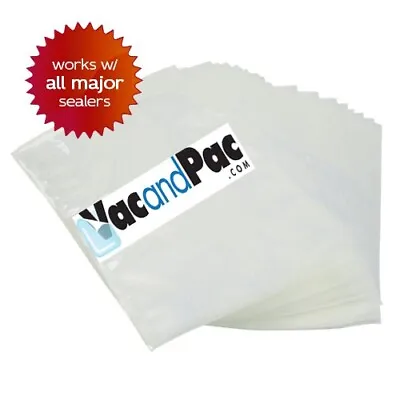 100 Quart Vacuum Sealer Bags 8x12 Embossed Food Saver Storage Package 4 Mil • $22.74