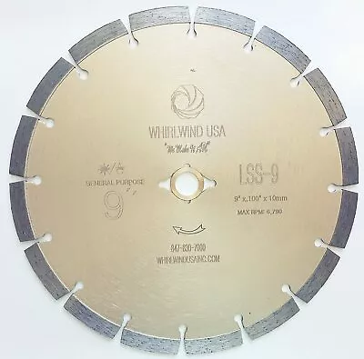 9  Diamond Saw Blade Dry Or Wet For Concrete Stone Granite Brick Masonry • $22.95