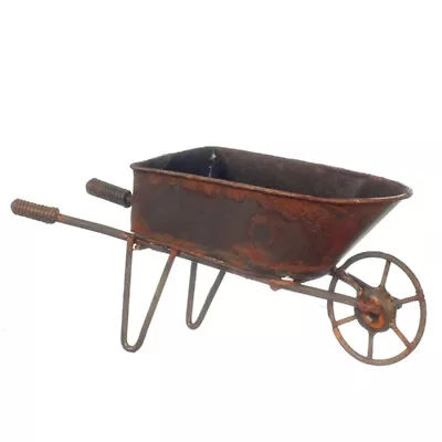 Dollhouse Miniature Rusted Wheelbarrow By Town Square Miniatures • $21.99