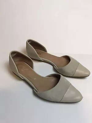 J Jill Leather D’Orsay Point Toe Suede Flats  Beige 7.5 • $20