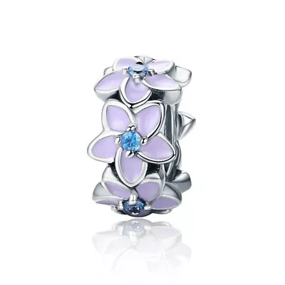 💖 Daisy Flower Spacer Stopper Charm Bead Floral Genuine 925 Sterling Silver 💖 • £14.95