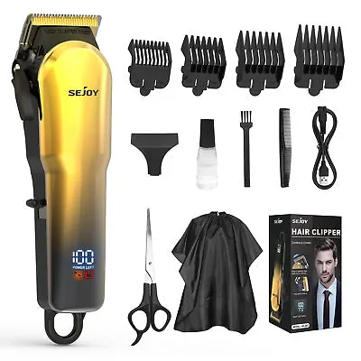 SEJOY Professional Hair Clippers Barber Hair Cutting Kit Cordless Beard Trimmer • $31.99