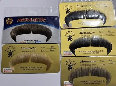 Mustaches Theatrical-100% Human Hair Winchester Moustache Rubies 2028 Pick Any 1 • $13.75