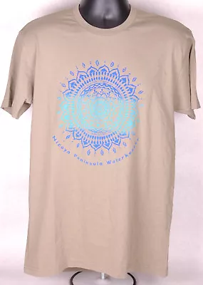 COSTA RICA Mens Tee T-Shirt-Tan-L-Nicoya Peninsula Waterkeeper-STCR-Vacation • $21.99