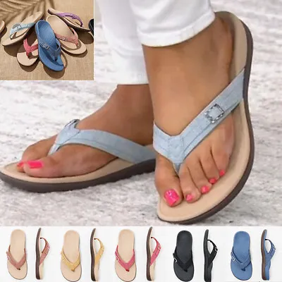 £7.30 • Buy Womens Arch Support Soft Cushion Flip Flops Thong Sandals Slippers Shoes UK