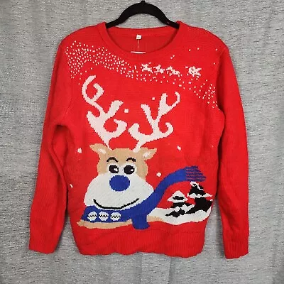 Woman's Boho Festive Christmas Holiday Sweater Sz M PatPat Wool Blend READ DESCR • $20.97