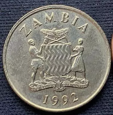 1992 Zambia 1 Kwacha Coin UNC         #M181 • $13.81
