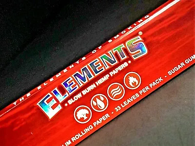 $1.79 • Buy Elements Red Hemp 1pk King Slim Rolling Papers Slow Burn 32pp LOWPrice FREE2Ship