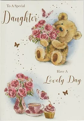 Daughter Birthday Card ~ To A Special Daughter ~ Colour Paper Insert • £1.89