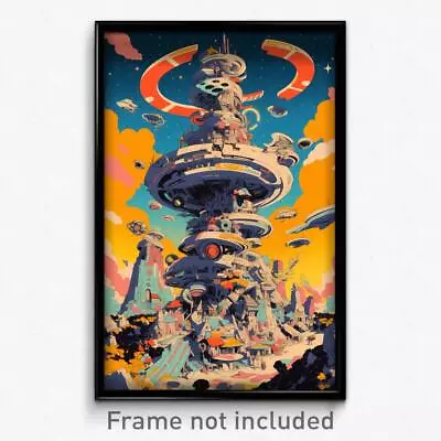Movie Art Poster - Damaged Cathouse (Psychedelic Retro Weird Film Print) • $24.99