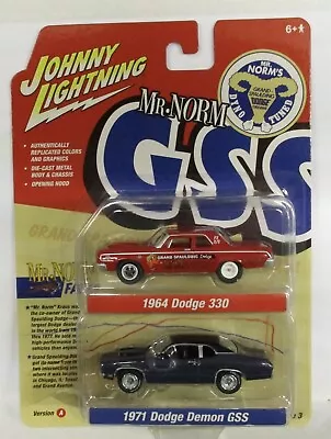 Johnny Lightning 2 Pack Mr Norm 1964 Dodge 330 1971 Dodge Demon Gss Purple   • $18.39