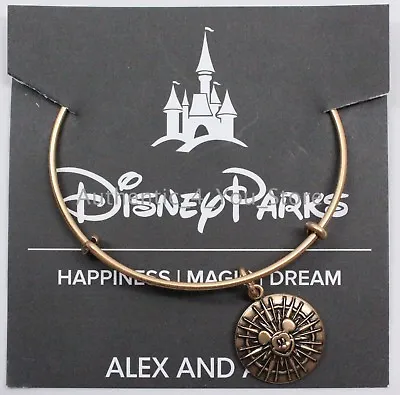 NEW Disney Parks ALEX AND ANI Mickey's Fun Wheel GOLD Charm Bangle Bracelet  • $38.75