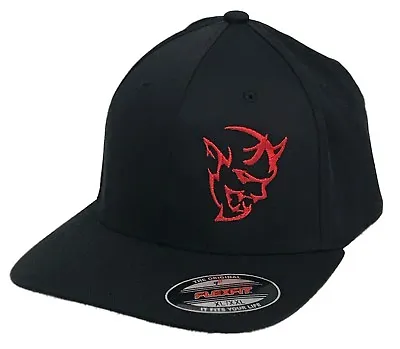 Demon Hat Cap Fitted Flexfit Curved Bill Mopar Hemi Dodge • $27.99