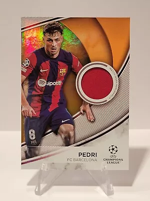 2023-24 Topps UEFA CC Pedri Superstar Relic Match-Worn Orange /25 Barcelona • $75