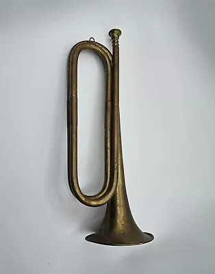 Vintage Military Style Brass Horn Bugle With Original Mouth Piece • $124.94