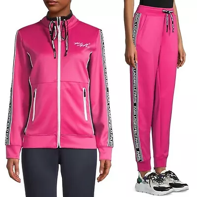 $197.95 • Buy Karl Lagerfeld Paris Logo-Tape Track Suit Set 2pc Jacket Pants Home Outfit S XXS