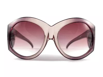 Vintage Ted Lapidus 10 Oversized Translucent Purple 1980's France Sunglasses • $449