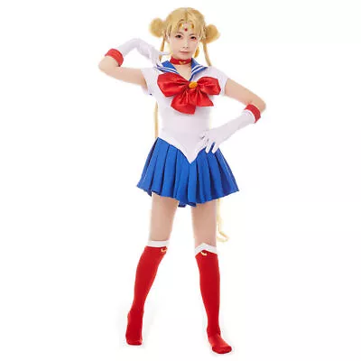 Sailor Moon Tsukino Usagi Halloween Cosplay Costume Outfit Adult Kids Girl Dress • $55.36