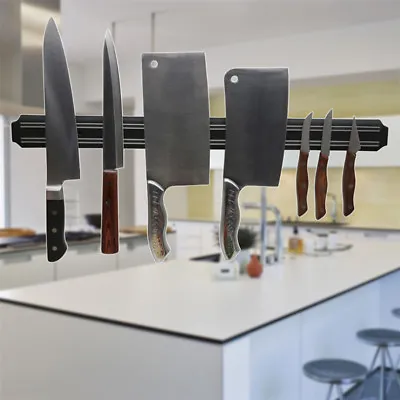 20cm Wall Magnetic Strip Utensil Home BBQ Kitchen Knife Holder Storage Stainless • $8.99